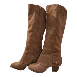 🟩 Tall Faux Leather Boots - 8/8.5